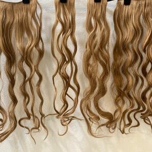 5 Ethically Sourced High-quality Human Hair Extensions - Light Brown